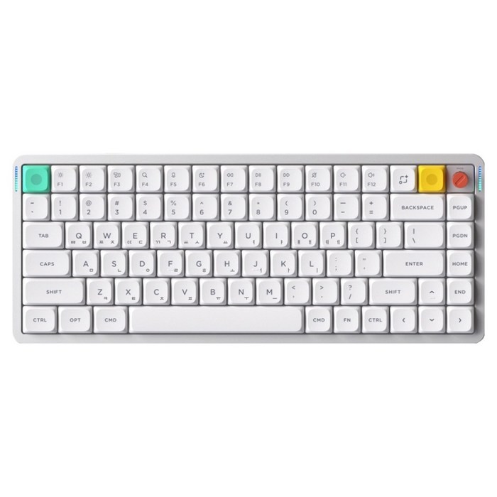 NUPHY 로우 프로파일 블루투스 기계식 유무선 텐키리스 키보드, 나노적축, AIR75 V3, 노바 화이트