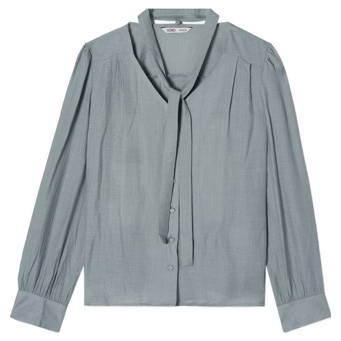 미쏘 여성용 브이넥 타이  블라우스 세트