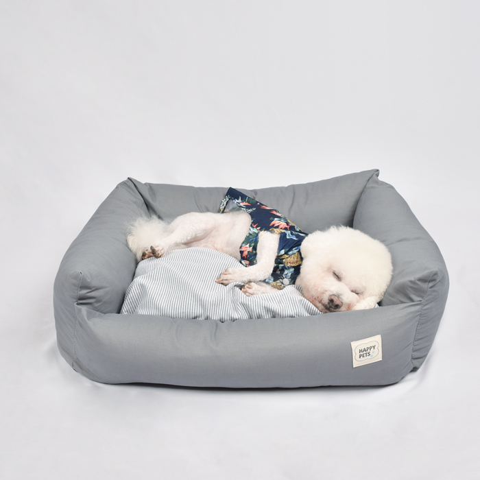 행복한댕냥이 강아지 커버분리형 꿀잠방석, 그레이, 1개 행복한댕냥이 강아지 커버분리형 꿀잠방석, 그레이, 1개