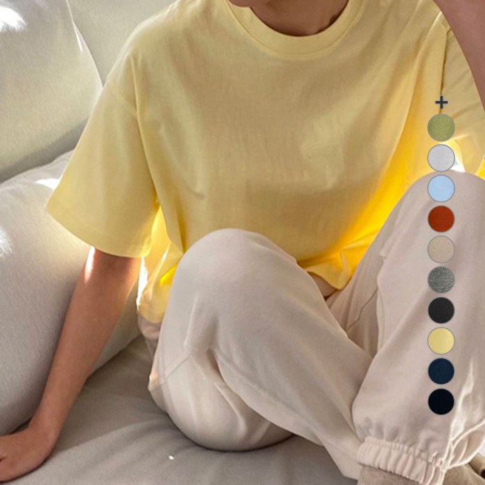 안다로미 여성용 크롭 컬러풀 파스텔 티셔츠