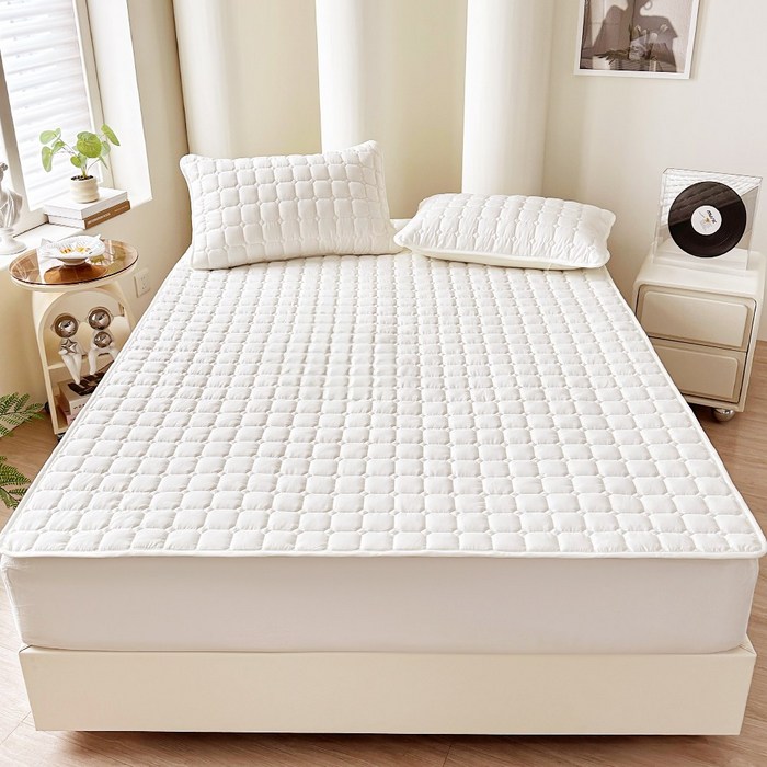 베오라 스퀘어 누빔 고정밴드형 침대 방수 패드