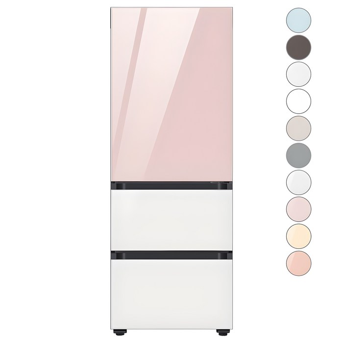 색상선택형 삼성전자 비스포크 313L 스탠드형 3도어 김치냉장고 키친핏 방문설치