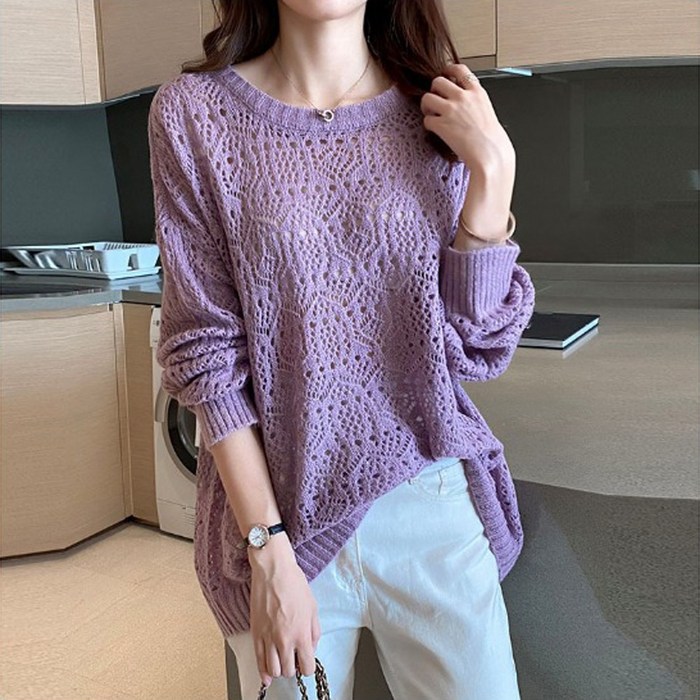 윤블리 여성 터틀넥 그물 니트 1201