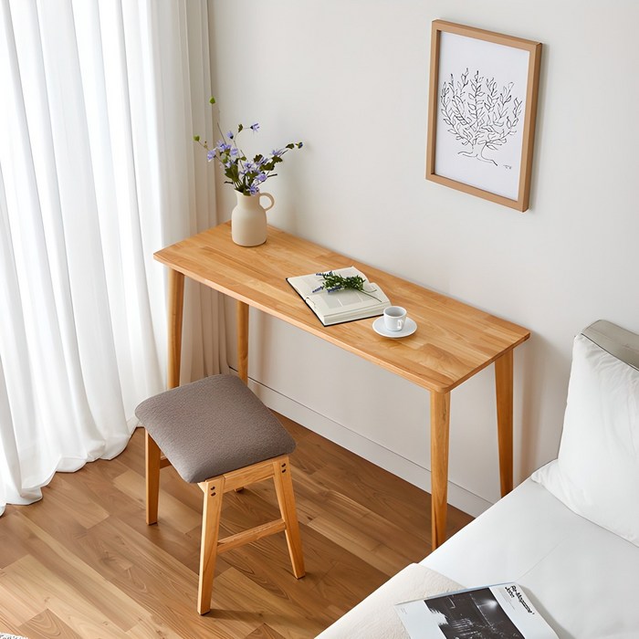 나인홈 베네 콘솔 테이블 폭좁은 원목 입식책상 다용도 식탁 2colors