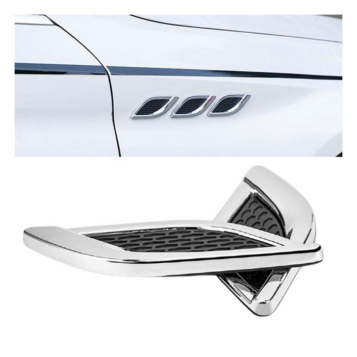 차량외장 강한 포인트 입체 크롬스티커 익스테리어 차꾸미기 DIY스티커