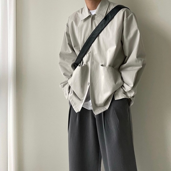 당일출고자체제작 코튼 트러커 오버핏 자켓 간절기 아우터2colors