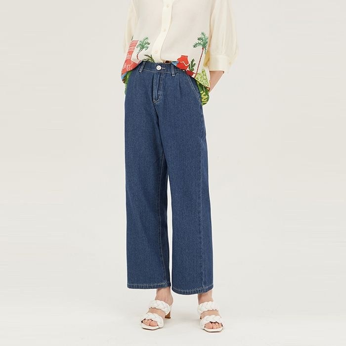 매장판 베네통 턱 롱 해지 데님 팬츠 BADP55431 163458