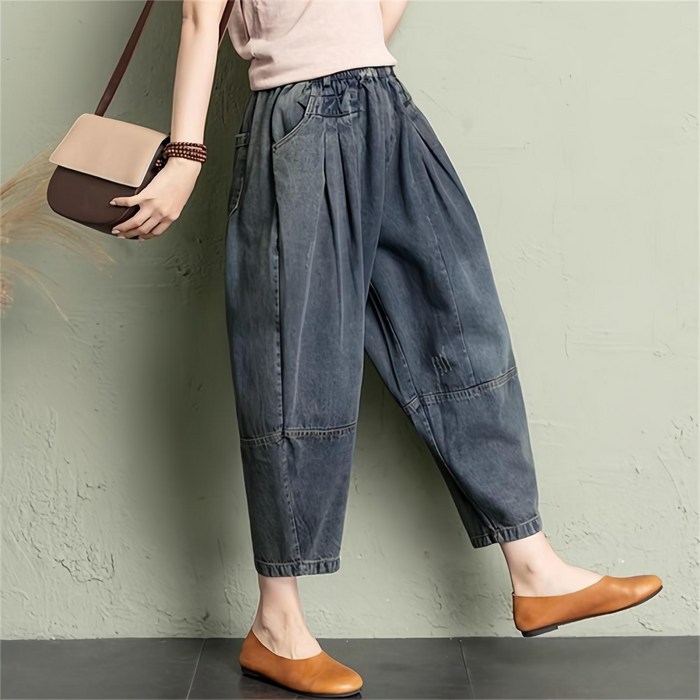 시크힐즈 여성용 아르망 세상편한 밴딩 배기청바지 11037