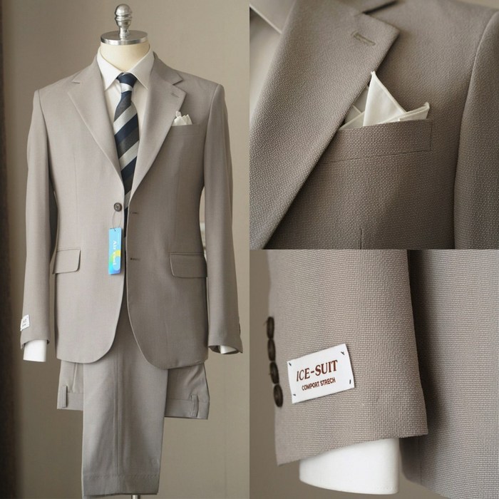 로얄수트 시어서커 정장세트 남자 아이스 쿨맥스 그레이 여름 수트셋업