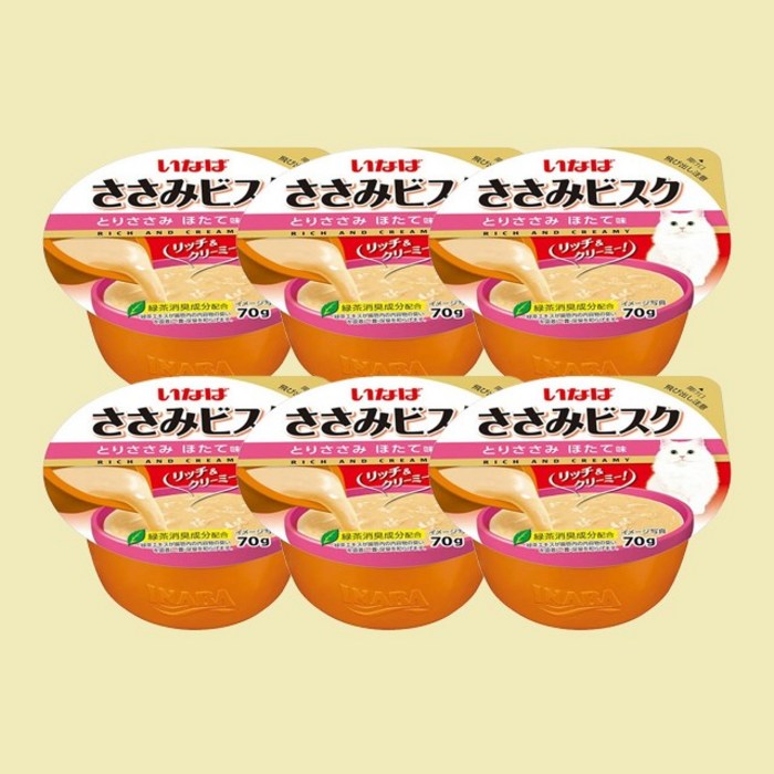 이나바 비스크컵, 70g, 24개, 닭가슴살가리비