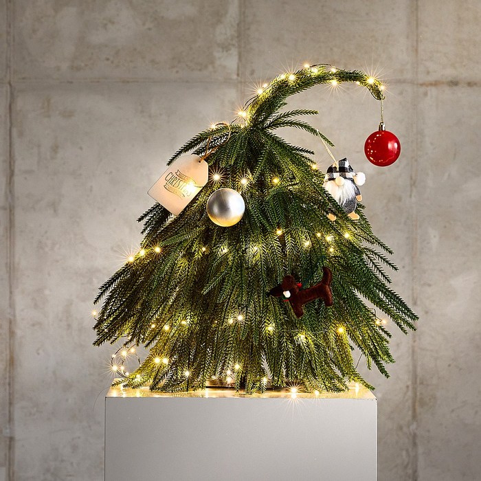 100 PE 크리스마스트리 장식 지네전구 50cm 디오트리 티니 풀세트