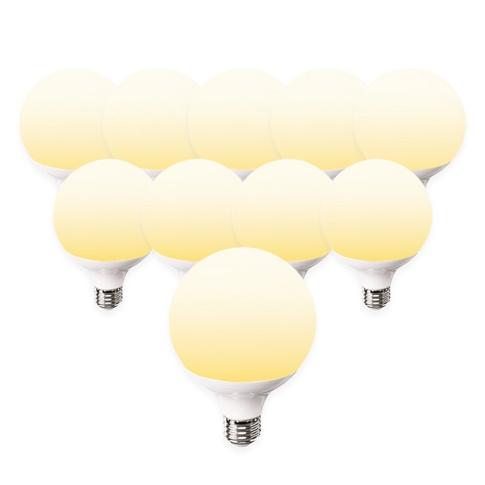 라인라이팅 LED 샤인 숏볼구 12w, 10개, 전구색