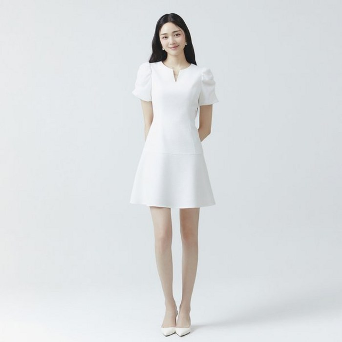 잇미샤 24 SS 셔링소매 배색 원피스 ITO5ZOP700 928120