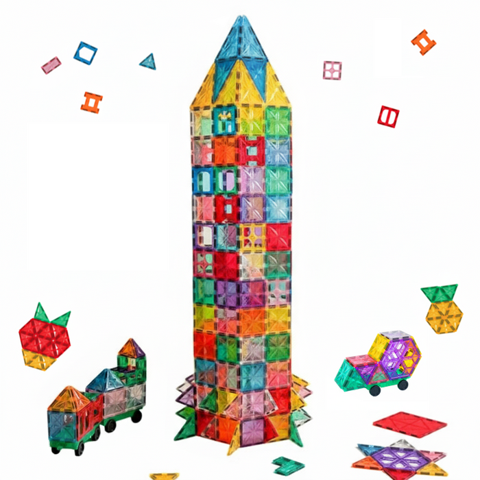 맥킹덤 맥타일즈 자석 블럭 교구 타일 유아 어린이 장난감, 혼합색상, 100피스