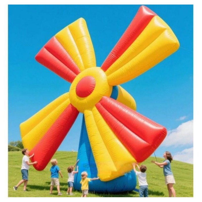 풍차 에어풍선 대형 바람개비 장식풍선 포토존 야외 공기장식품, 3m 송풍기포함