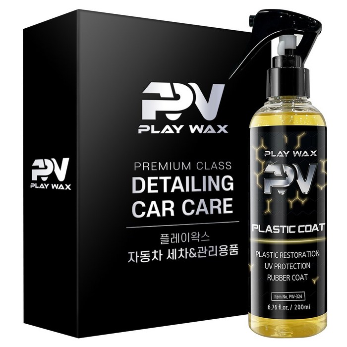 플레이왁스 플라스틱코트 200ml 플라스틱복원제 가니쉬 코팅제 트림 광택 코팅, 200ml, 1개