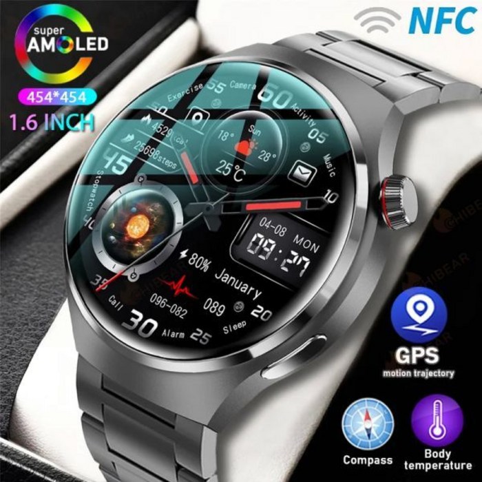 스마트 측정 시계 워치 손목 체크기 화웨이 GT4 프로 GPS NFC 남성용 360360 AMOLED 화면 심박수 블루투스 통화 IP68 방수 남자 스마트워치 20