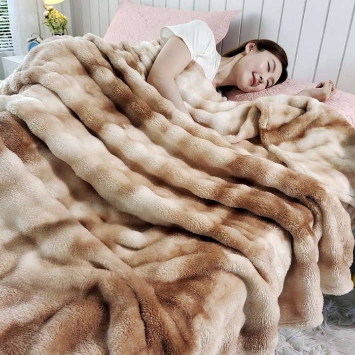 Jeernare 대형 양면 극세사 담요 포근포근 밍크 담요 캠핑 소파 블랭킷 세탁 가능 정전기 방지
