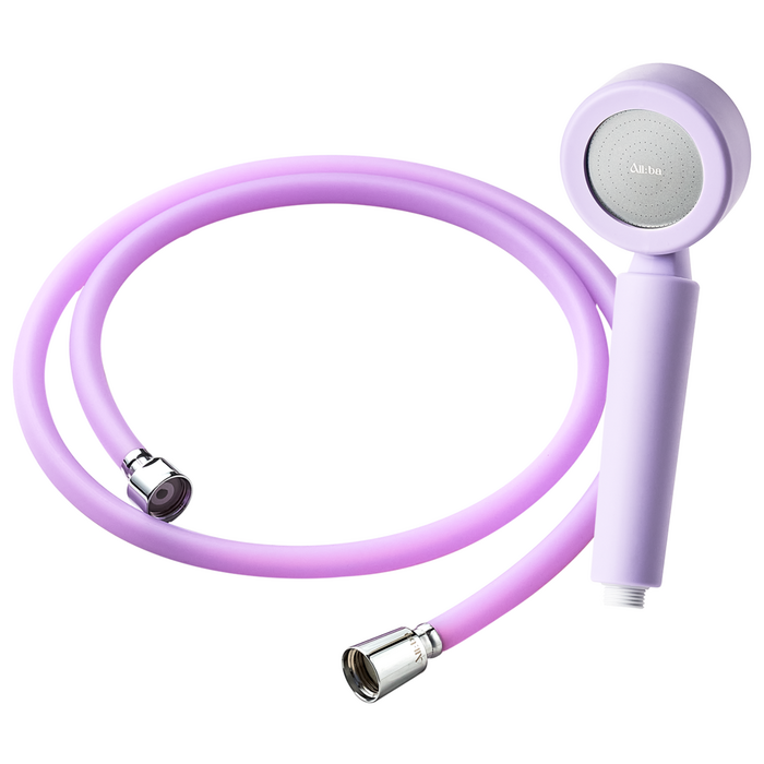 set 올바 더 뉴 의료용 실리콘 필터 샤워기 세트 2.0M 샤워헤드샤워호스 2M샤워필터2ea, 1세트, 블루밍라벤더헤드1ea호스2M1ea필터2ea