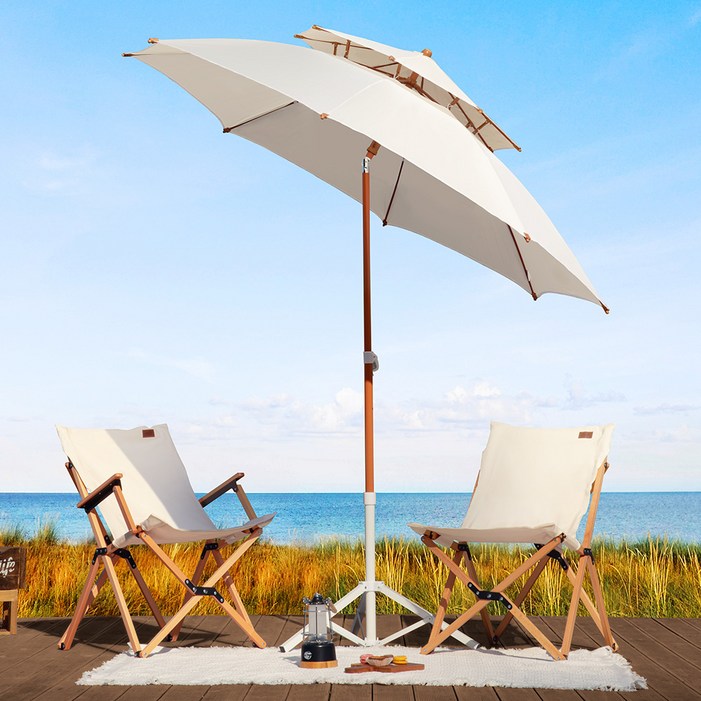 로티캠프 2층 꺾임 파라솔 270