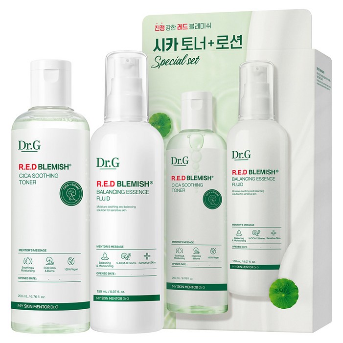 닥터지 레드 블레미쉬 시카 토너 200ml  로션 150ml 2종 세트, 1세트