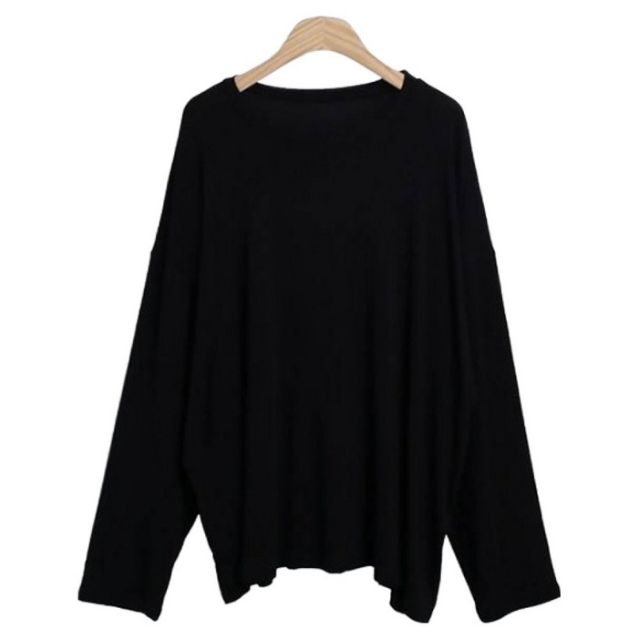 린다샵 여성용 르주아 라운드넥 찰랑 레이온 무지 박시 티셔츠 cpt15574k47