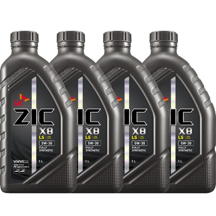 SK엔무브 지크 X8 LS 엔진오일, 4개, 5w30, 1L
