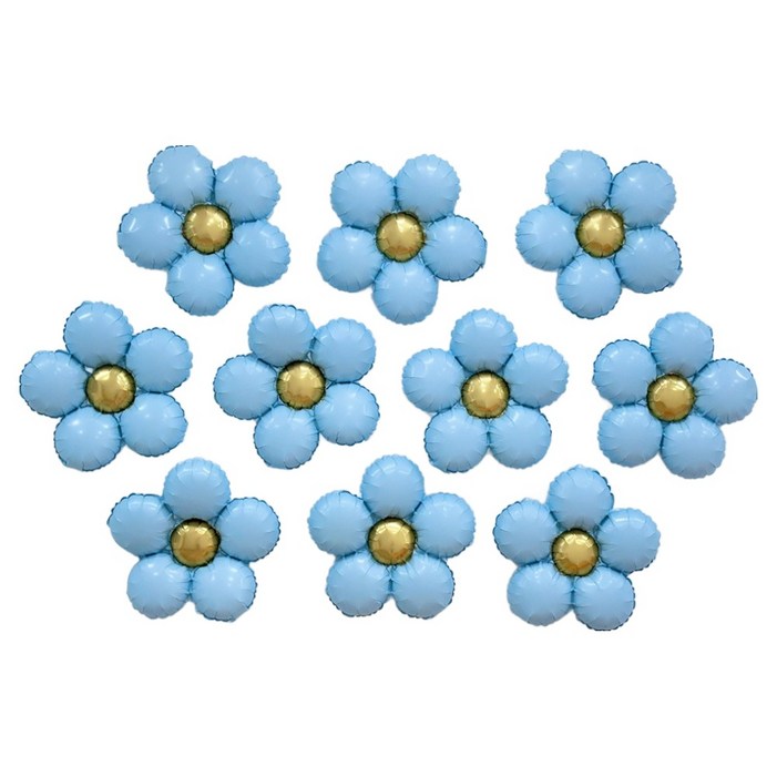 파티공구 꽃모양 은박풍선 10p 세트