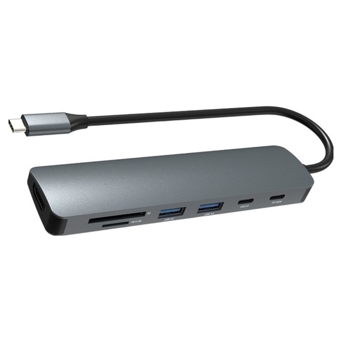 아이노트 7in1 C타입 스팀텍 지원 DEX 지원 USB C / A 5Gbps HDMI 4K PD 100W 고속 충전 멀티 허브 CH48P