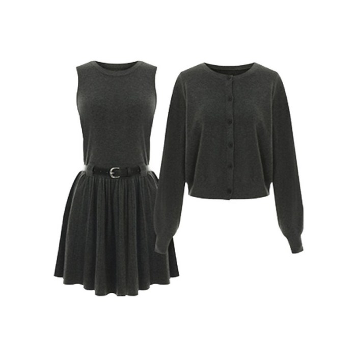페이지플린 니트 가디건, 원피스,벨트 P6ASE003C