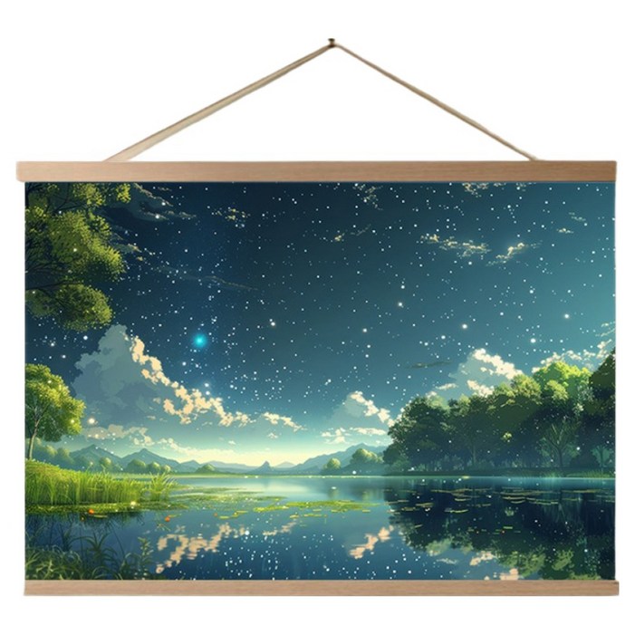 바이데 마음이 편안해지는 풍경 배전함 두꺼비집 가리개 행잉 패브릭