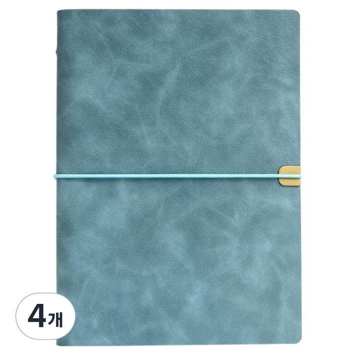 코히모 노트 업무용 A5 다이어리 방수 수첩 5W0455, 블루, 4개