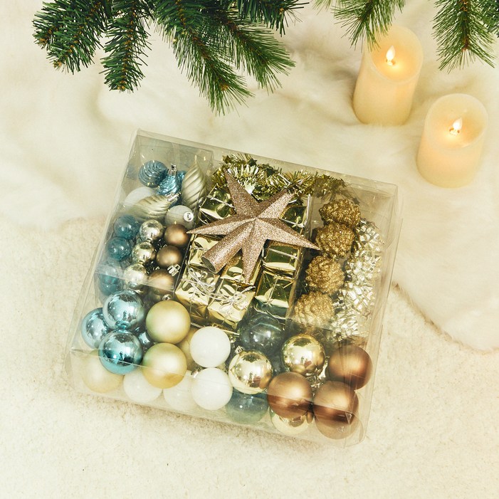 크리스마스 오너먼트 트리장식 올인원 풀세트 100P