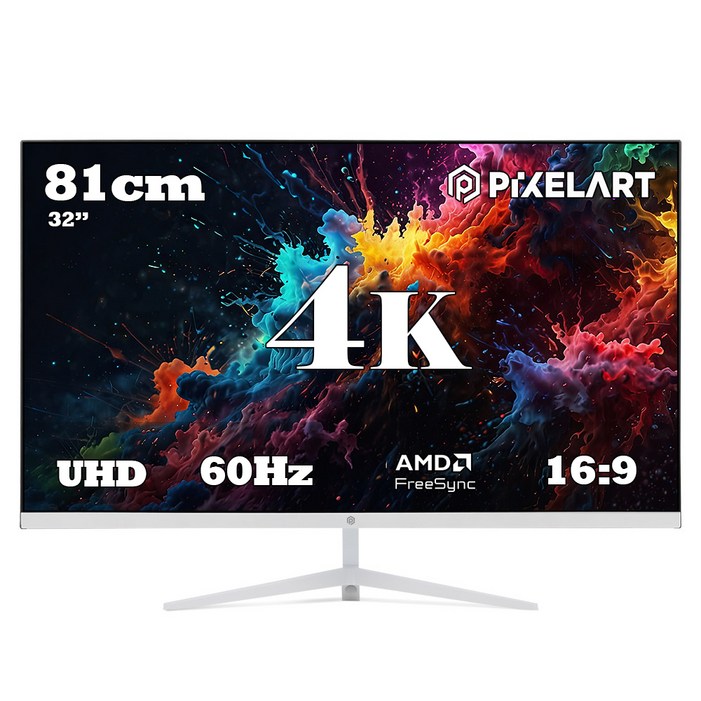 픽셀아트 4K UHD 게이밍 모니터 화이트, 81cm, PAU3211W일반