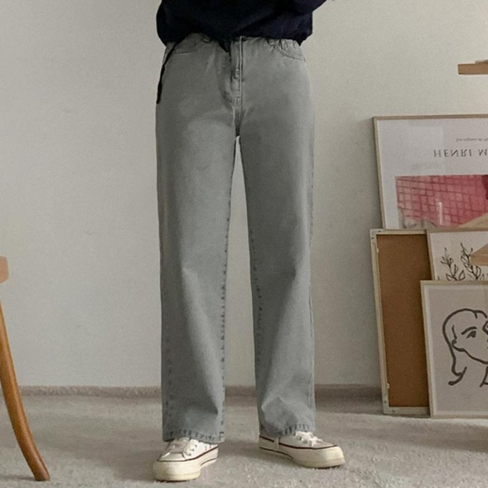 여성용 모노그레이데님팬츠