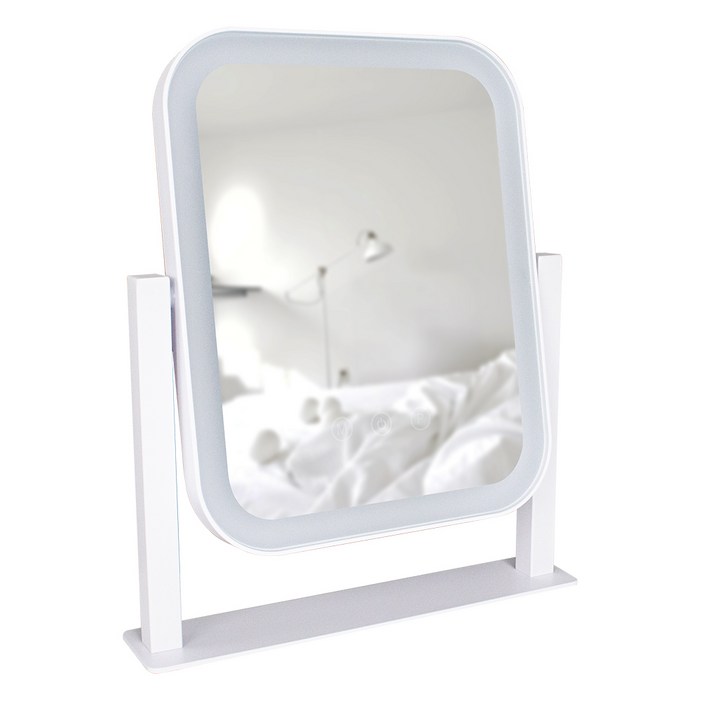 비욘드퍼니싱 LED 화장대 탁상 거울, 라운드 LED라인조명 스몰, 1개