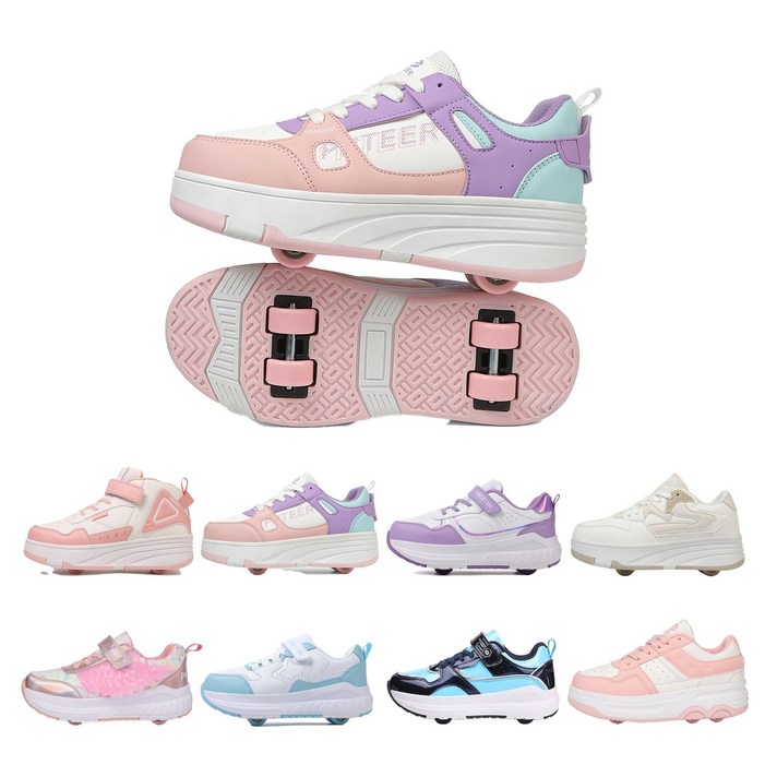 PHTEER 롤러슈즈 편한 바퀴달린 운동화 4륜 F06