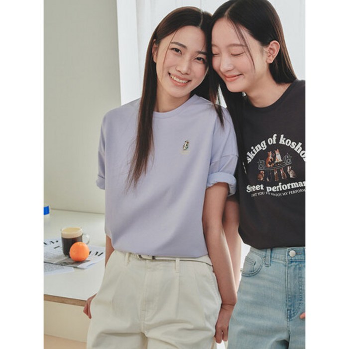 [폴햄] 여성) 코숏 쿨텐션 오버핏 반팔티 PHF2TS2210