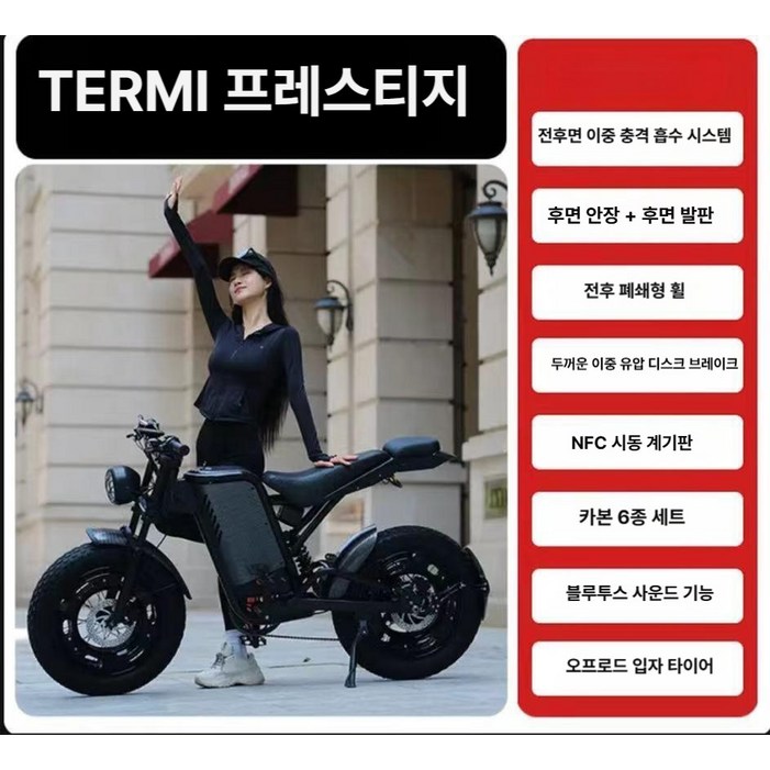 아굴라 TERMI 자토바이 25년형 전기자전거 추성훈 자전거 팻타이어, TERMI 프레스티지