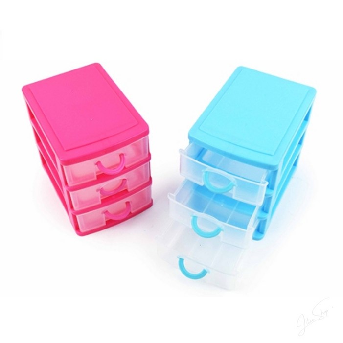 라움샵 문구용 서랍 박스 플라스틱3단미니서랍장