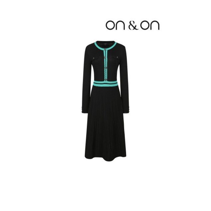 온앤온 배색 단추 장식 니트 원피스(JK2MO329) 720649