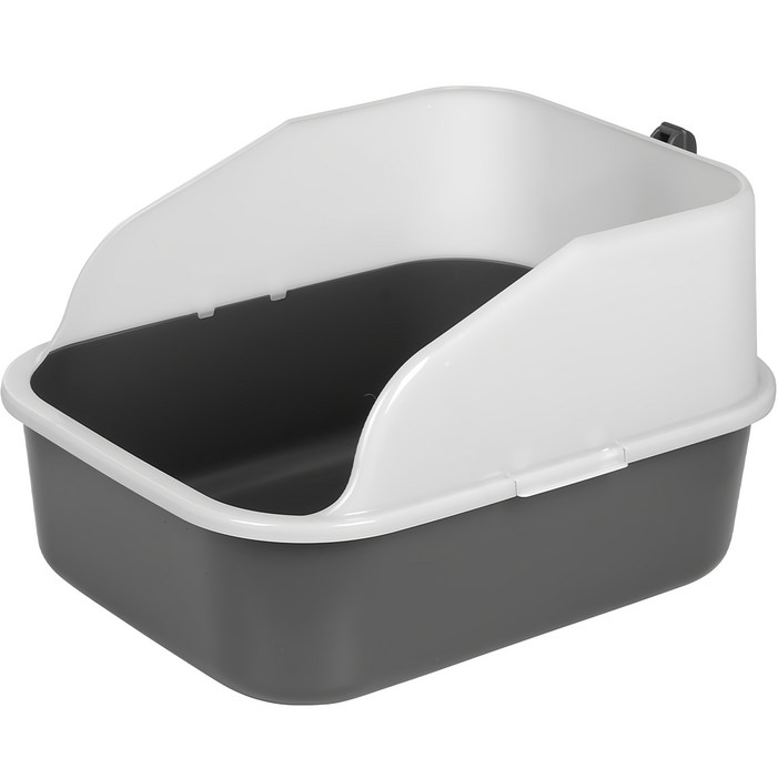 라온 프리미엄 고양이 화장실  모래삽 세트, 그레이, 1개