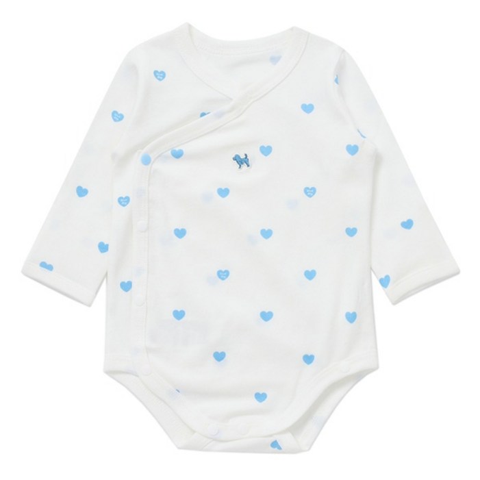 블루독베이비1 45A7004003 25FW BL하트뱀부배내바디슈트