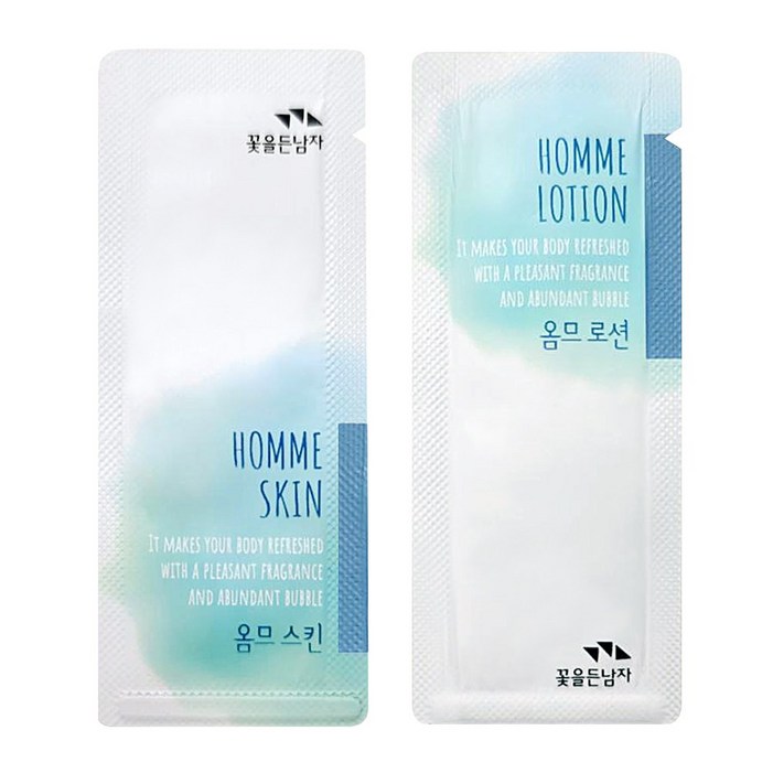 꽃을든남자 옴므 일회용 스킨 50개로션 50개 여행용 휴대용