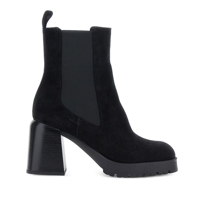 폴리니 밴딩 패널 블록 힐 부츠