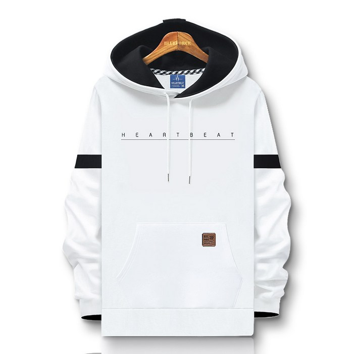 블루포스 텔링슨 후드티 배색 긴팔티셔츠 단체복 남여공용 국내생산