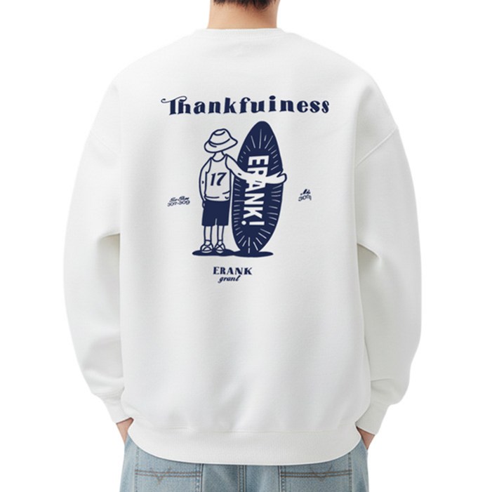 JBOOM 프린트 맨투맨 티셔츠 긴팔 남자