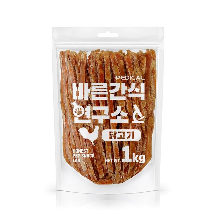 바른간식연구소 닭가슴살슬라이스 1kg 강아지 대용량간식, 1개, 닭가슴살슬라이스