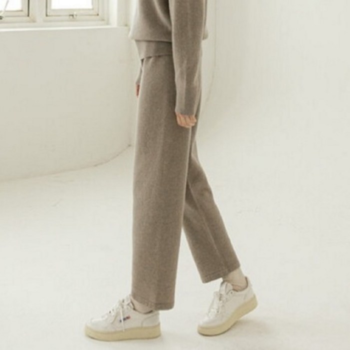 플로티 제니오 알파카 울 니트 데일리 일자 팬츠 22FW TORTONA PANTS