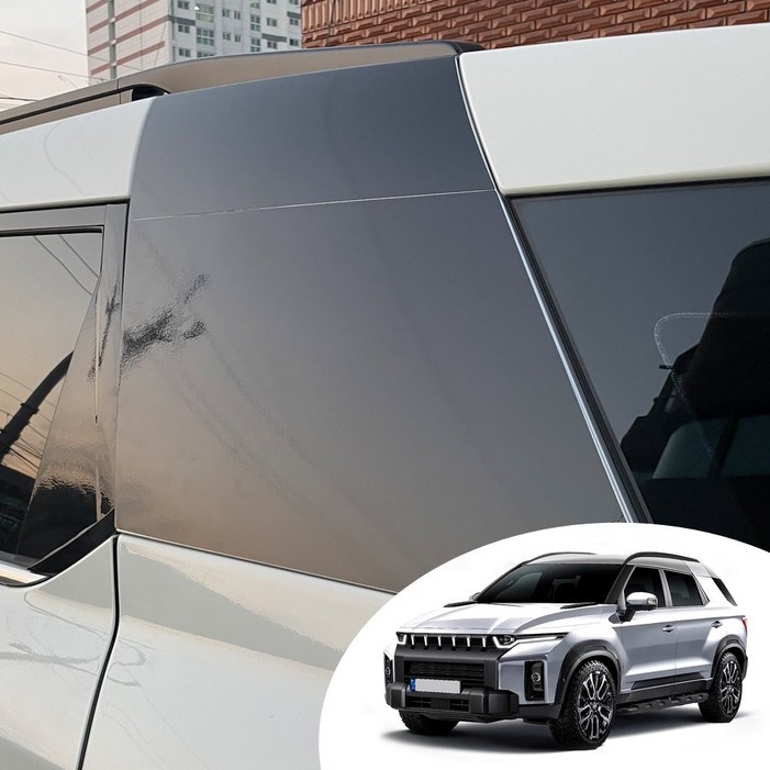 어른킹 토레스 C필러 가니쉬 마스크 데칼 스티커 자동차 기둥 몰딩 랩핑 시트지